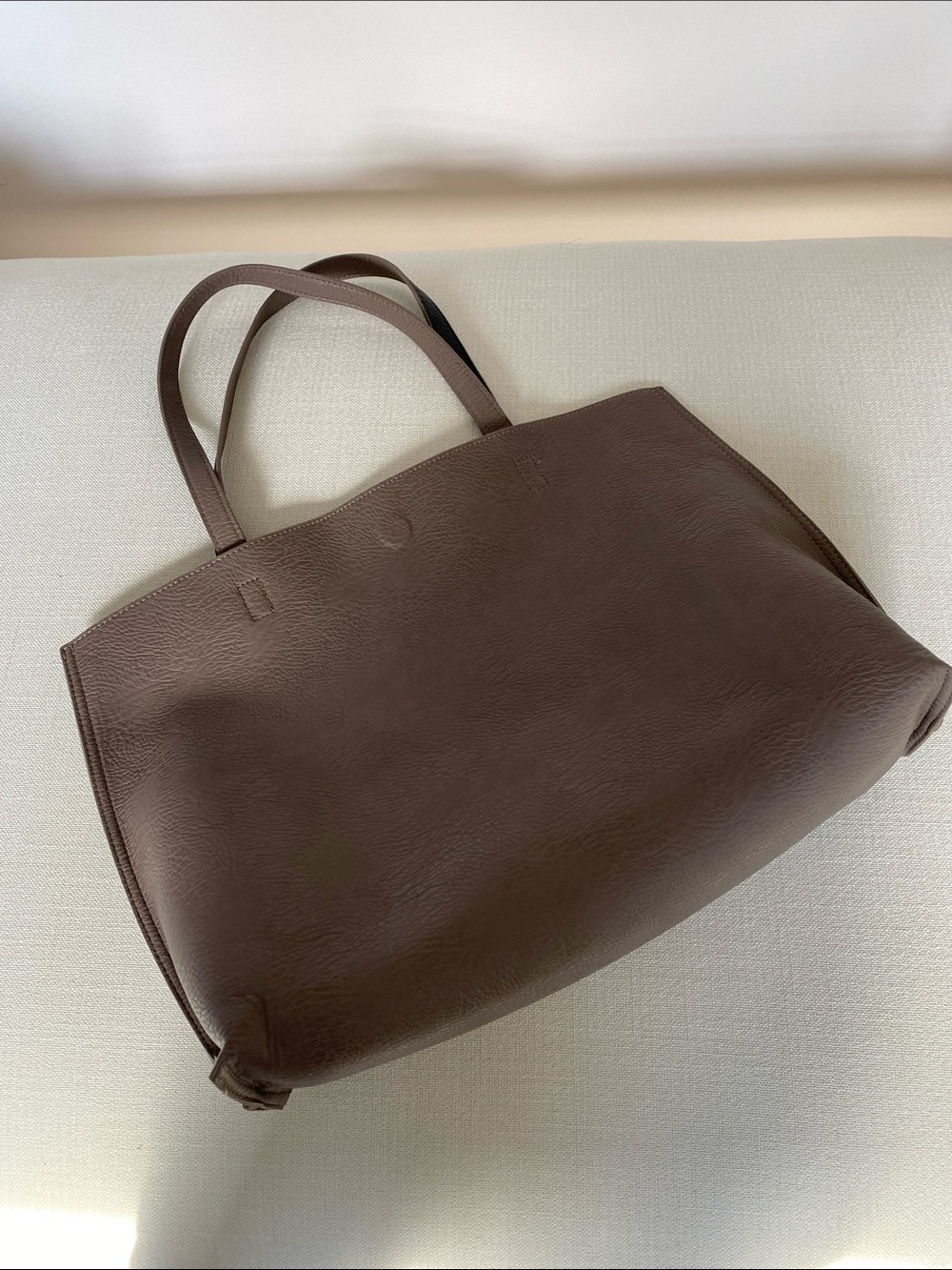 2 in 1 Faux leather shoppers tote bag